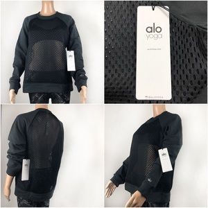 Alo Yoga Black Sweatshirt W/ Logo NWT Size Medium